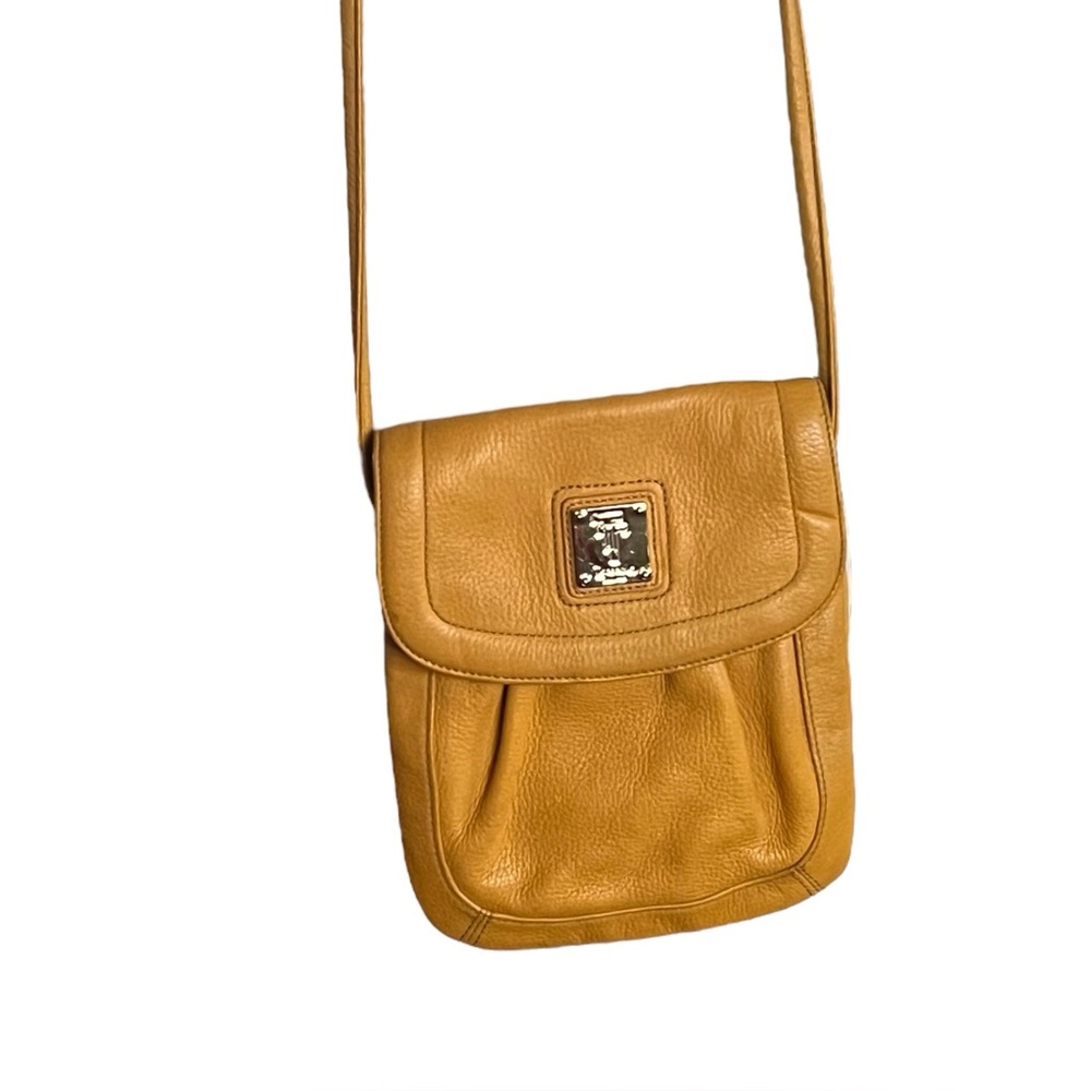 Tignanello Mustard Leather Crossbody Handbag.